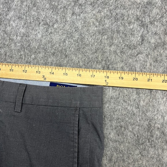 Polo Ralph Lauren Pants Mens 34x32 Gray Straight Fit Stretch Chino Casual Office - Picture 14 of 16